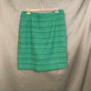 Banana Republic Emerald Tweed Skirt in size 10.